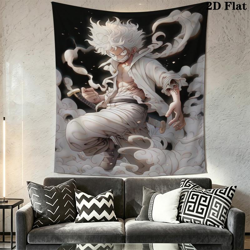 One Piece Sabo Fire Power Tapestry Flame Starry Background Anime Wall Hanging Backdrop for Bedroom Dorm Decor