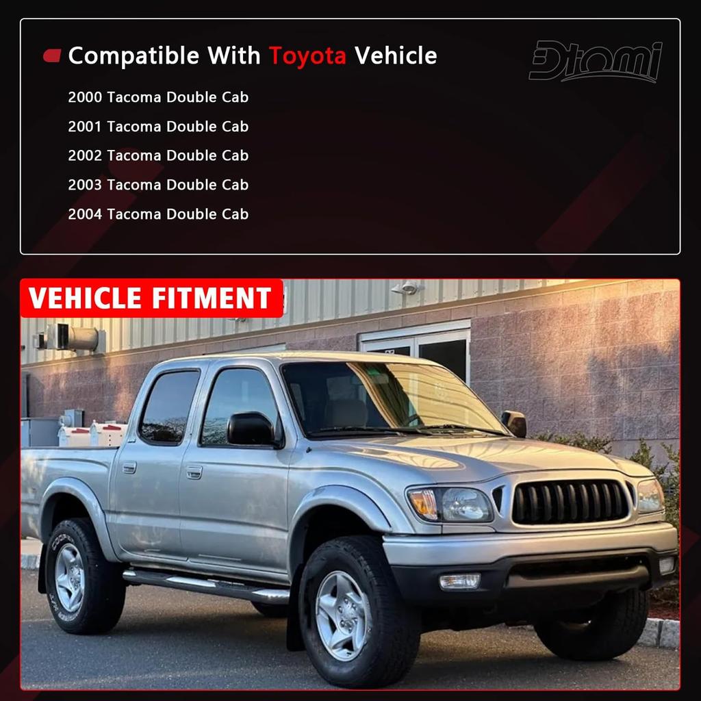 Front Door Window Belt Weatherstrip, Moulding Trim Seal Compatible With Toyota Vehicle Tacoma 1995-2004 Replace# 68160-04020 68210-04020 (2PCS)