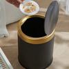 Fashionable Circular Wastebasket Durable Plastic Recycle Bin Large Capacity Double Double-layer Kitchen Garbage Cube Trash Can