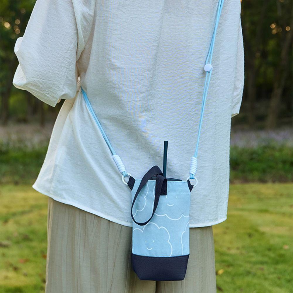 Printed Water Bottle Cover Water Bottle Holder Small Storage Bag Fashionable Crossbody Bag Hiking
