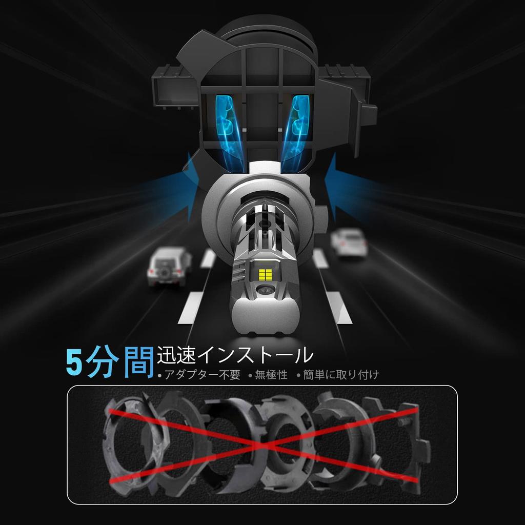 NOVSIGHT LED Headlight, H7, Explosive Light, Small, 16,000 Lm (8,000 Lm*2), 70 W (35