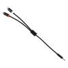 Professional 3.5mm To 2RCA Adapter Cable with Gold Plate Conductors Heat Resistant Alloy Shell AntiTangle Design