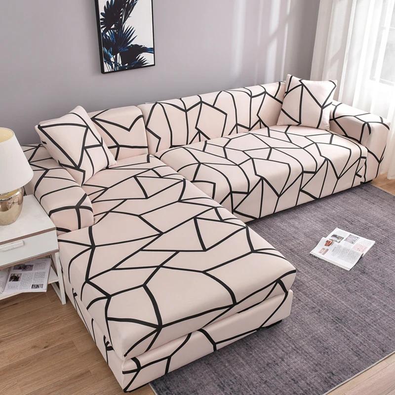 Elastic Sofa Cover 1/2/3/4 Seater L Shaped Corner Sofa Cover Protector For Living Room Stretch Cover For Sofa Couch Armchair