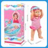 Swimmer Doll with Movable Joint and Detachable Suit Water Baby Doll Kids Bathroom Bath Toy for Girls Birthday Gift for Kids