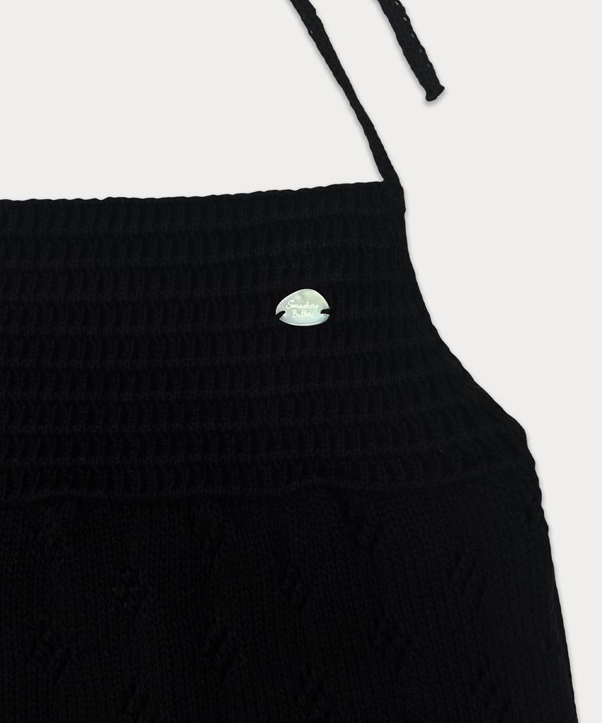 Sseomweeobeoteo Skashi Halter Neck Knit Sleeveless - Black