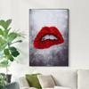 Póster e impresiones de labios sexys abstracto nórdico, efecto neón, Graffiti, labios invaluables, pintura en lienzo, imágenes para decoración de tienda de casa