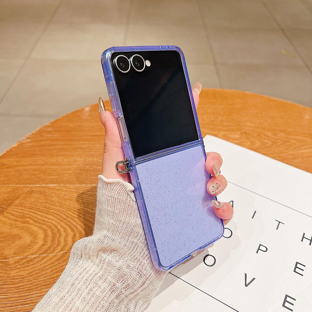 For Samsung Galaxy Z Flip 7 6 5 4 3 Flip6 Flip7 Flip5 Phone Case Glitter Candy Color Fold Shockproof Cover