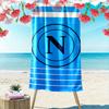 Blue Towel with Letter N Design Beach Towel Quick-drying for Travel Outdoor Sports Jogging Beach and Swimming