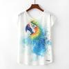 Women Tees Fashion Summer Blouse Print T-shirt Short Sleeve Tops