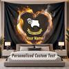 Custom Name Text Tapestry Derby County Personalized Polyester Wall Tapestry For Bedroom And Room