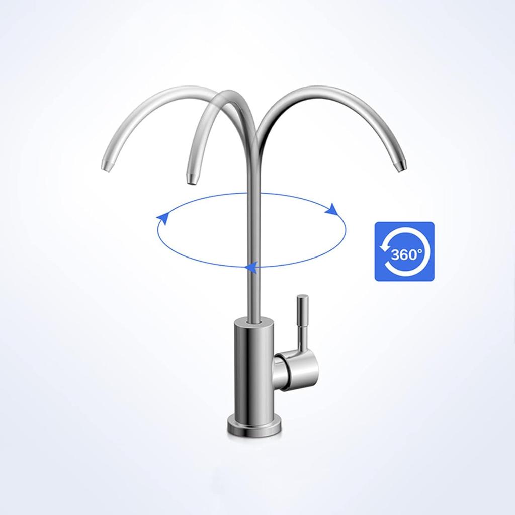 Kitchen Faucets Water Filter Faucet,Gooseneck Single Handle Kitchen Faucet Bar Sink Faucet,Chrome(Brushed)