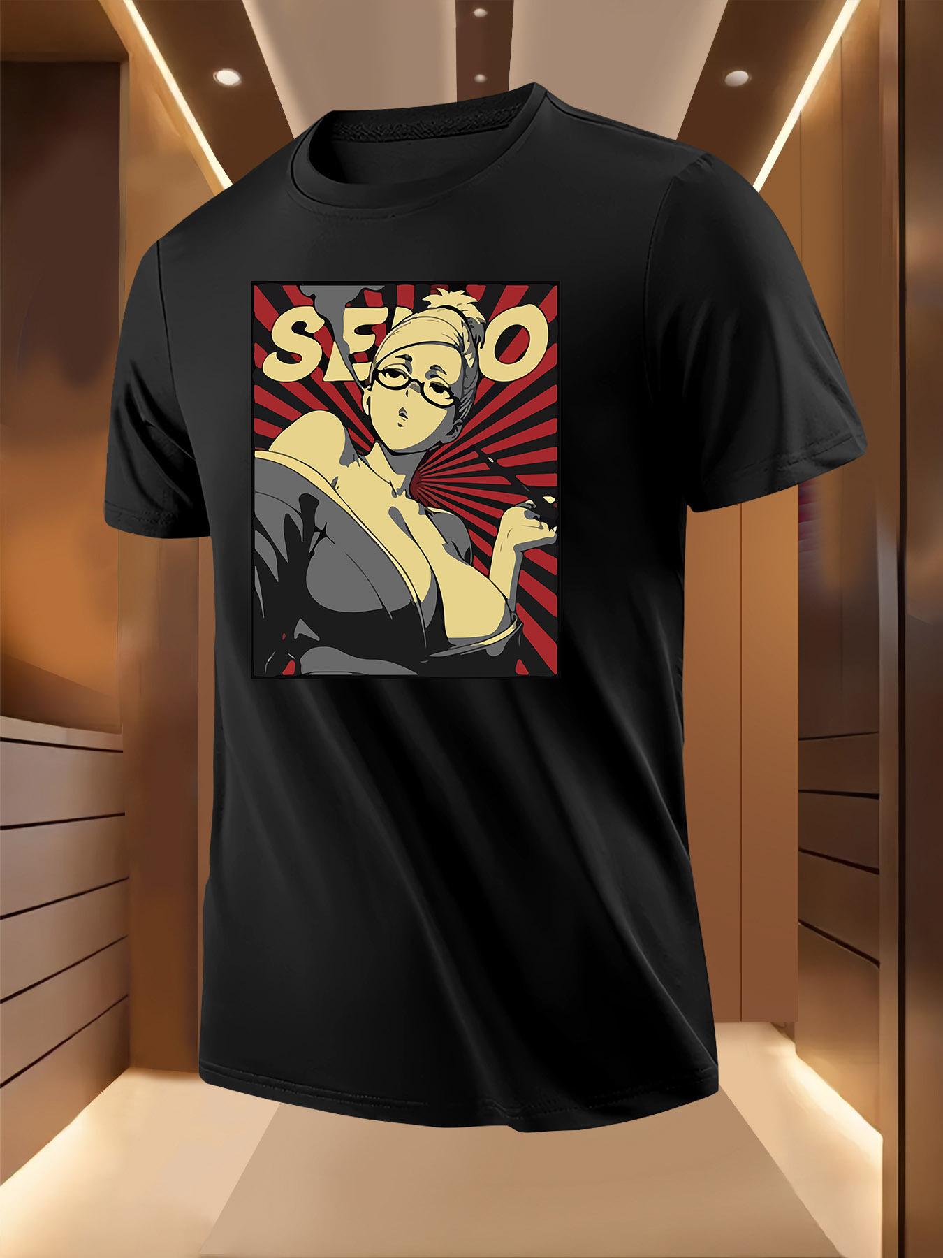 Retro Anime Tshirt Anime Girl Graphic Tshirt - Light Grey... L