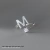 Women's Alphabet Rings: Unique Japanese and Korean Style, Plain Band, Open Design for Index Finger.