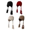 Comfortable Knit Beanies With Decorative Fringes Decpration Unisex Cold Weather Hat For Outdoor Activities