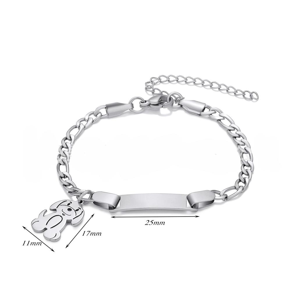 Custom Name Couple Bangle For Women Laser Engraved Letter Words Stainless Steel Figar Link Chain Personalized Bangle