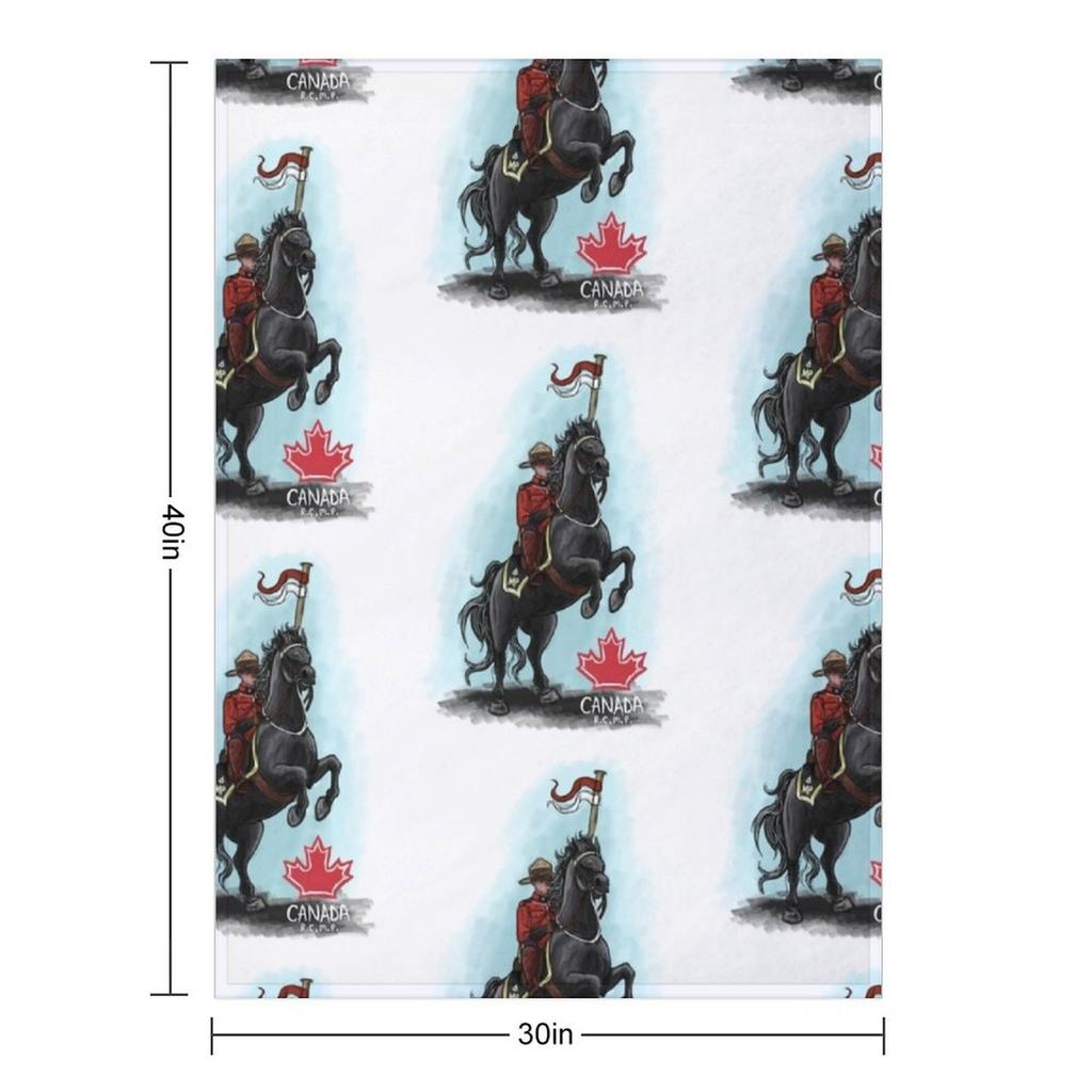 Royal Canadian Mounted Police (R.C.M.P) Throw Blanket Plaid blankets and throws Luxury Designer Designers Blankets