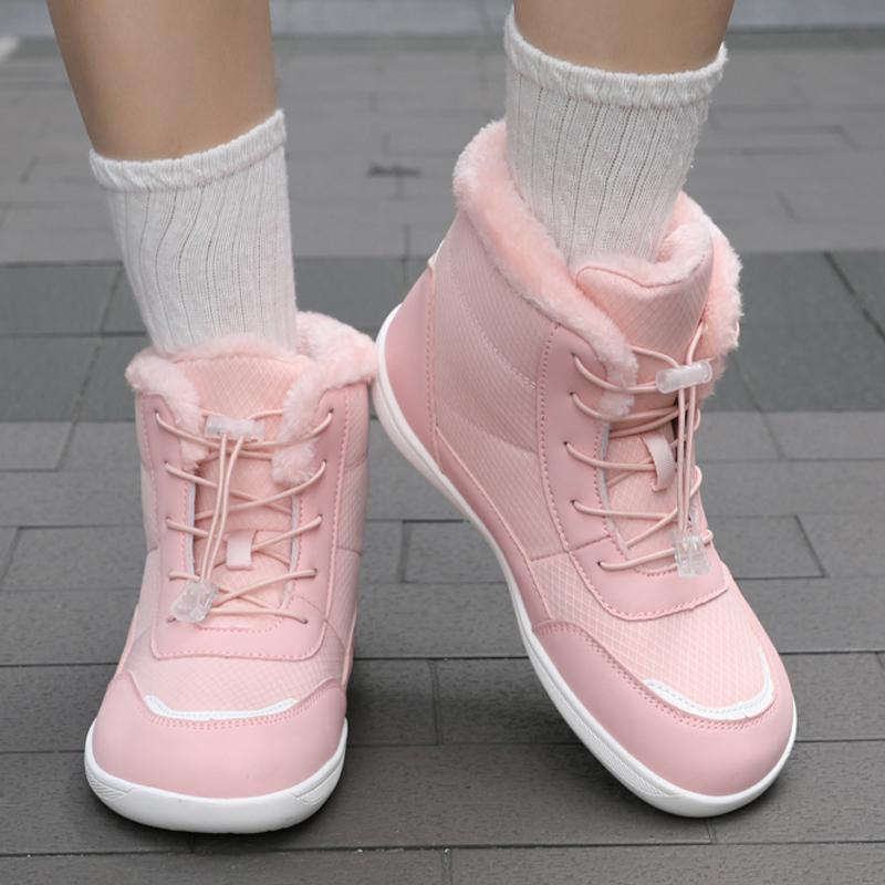 Women's Barefoot Snow Boots Plus Velvet Warm High-top Cotton Shoes Women's Outdoor Warm Casual Shoes