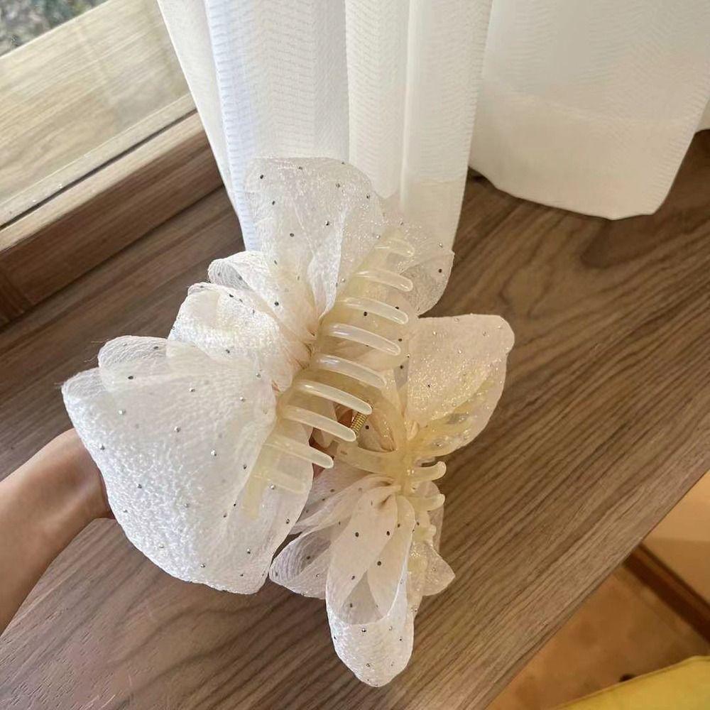 Headwear Hair Crab Claw Princess Style Bow Hair Claw Korean Shark Clip Bowknot Women Hair Clips