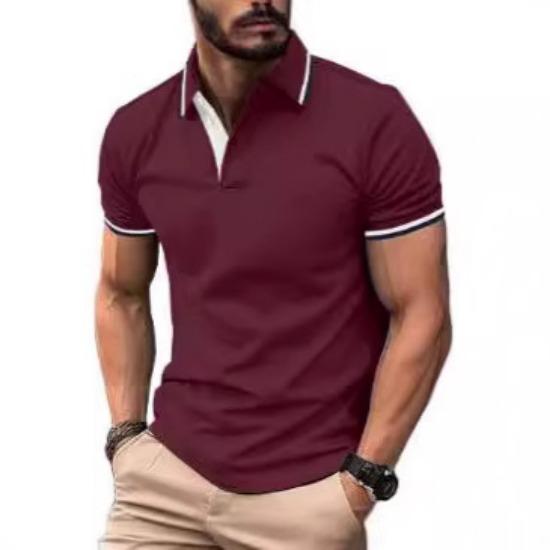 Pánské polo tričko s krátkým rukávem 3D digitální tisk Business Casual knoflíkové polo tričko