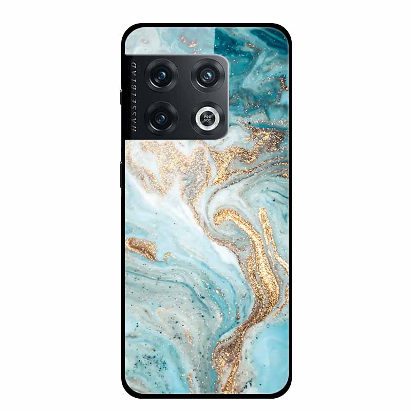 For OnePlus 10 Pro Case Marble Tempered Glass Back Cover Hard Case For OnePlus 10 Pro Shockproof Fundas NE2210 Protective Coque