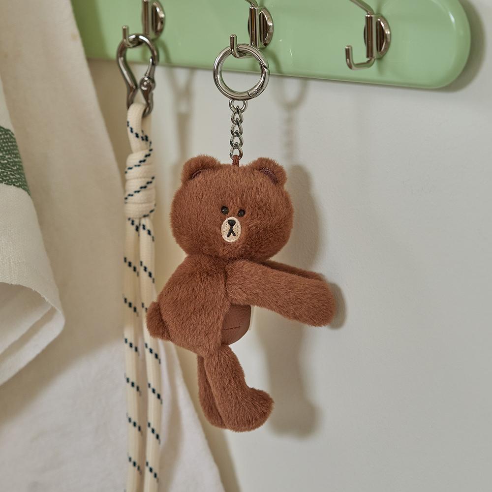 LINE FRIENDS Hug Brown Season 4 Plush Keyring