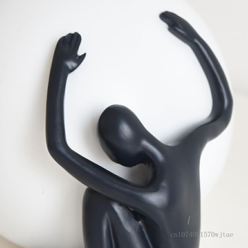 Creative Abstract Stereoscopic Figure Sculpture Resin Furnishings Vase Home Living Room Bedroom Study Art People Decoration, 1Pc