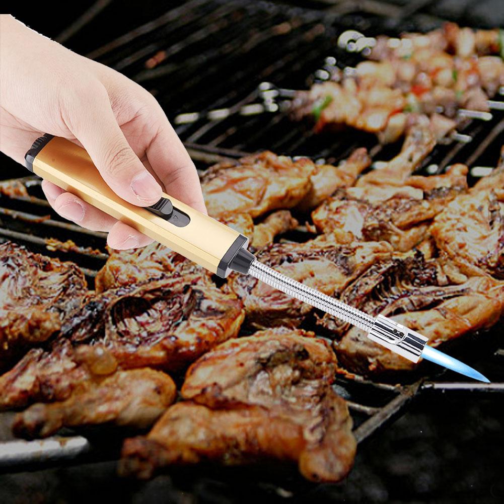 Refillable Gas Lighter BBQ Outdoors Flexible Hose Kitchen Stove Ignitor