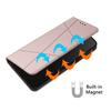 Wallet Case for Xiaomi Poco C75 4G/Redmi 14R 5G/14C 4G Line Imprinted Leather Stand Phone Cover with Wrist Strap