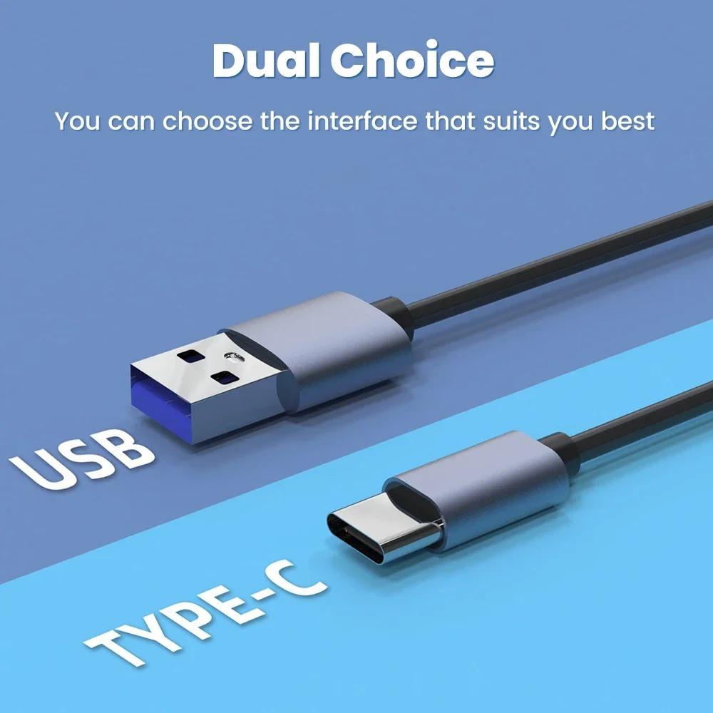 6-in-1 USB 2.0/Type-C Multi-Function Card Reader SD/TF/XD/CF Memory Card Adapter, Suitable for Data Transfer