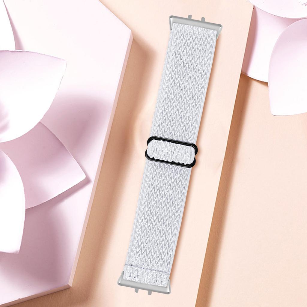 For Honor Watch X5 Watch Band Wave Pattern Nylon Woven Strap with Silver Connector
