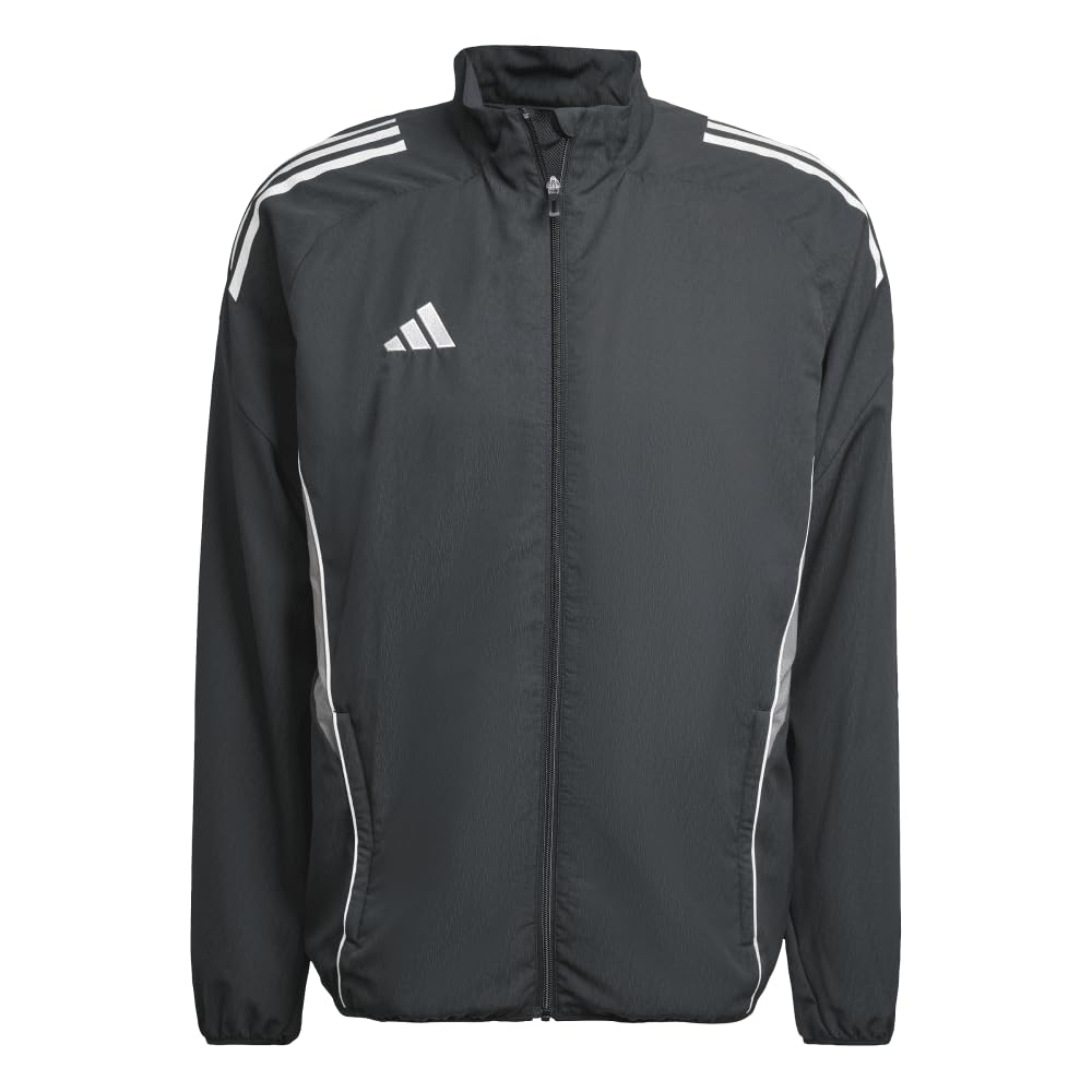 Adidas Tiro 25 Competition Presentation Soccer Grey Size Small Men's Jacket, JSK22, Black/Team (IW0418),
