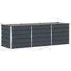 Planter Anthracite Grey 240 X 80 X 75 Cm Steel