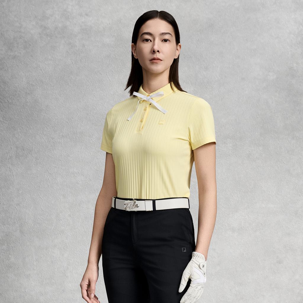 FILA Golf Series Comfortable Pullover Knitted Short Sleeve Golf Shirt Women tops A11W625103F-YE