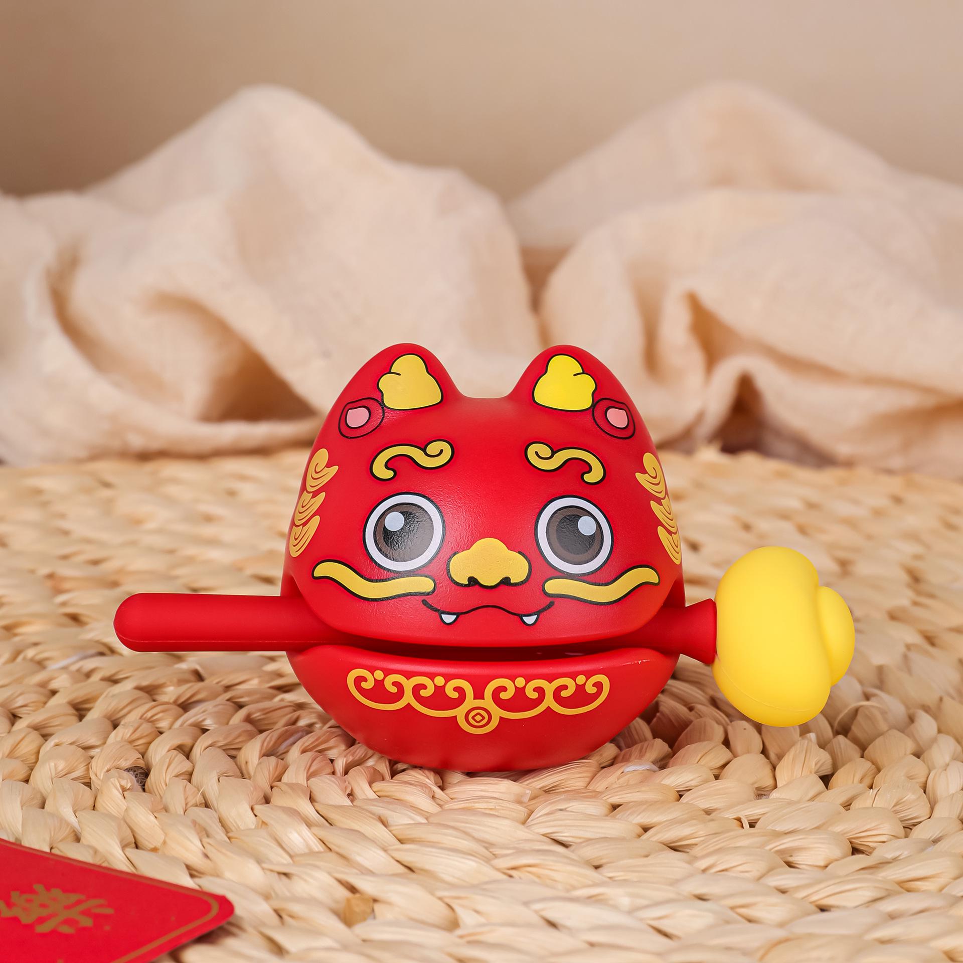 Wealth+1 Wooden Fish Cartoon Percussion Toy - Fun Office Ornament & Student Prank Decompression Instrument