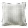 Removable Cushion Cover with Piping Woven Dyed "Vickie" All Sizes "Cotton Gauze" - Vickie Eucalyptus - Filled Cushion 45 X 4