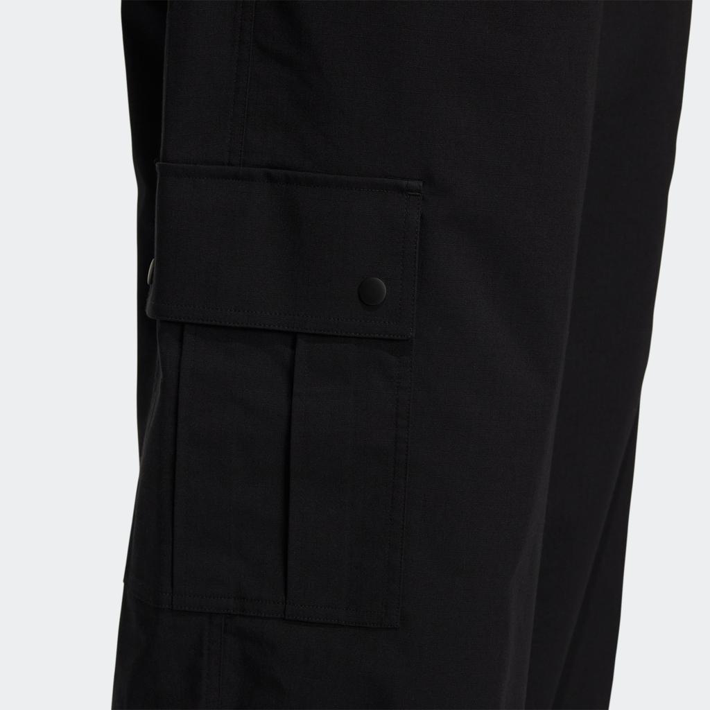 Adidas Originals Trefoil XL Loose Straight-Leg Sports Pants Unisex Bottoms Black HR3480