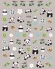 Colorful Panda Nail Art Stickers - Summer Relief & Cute National Treasure Design