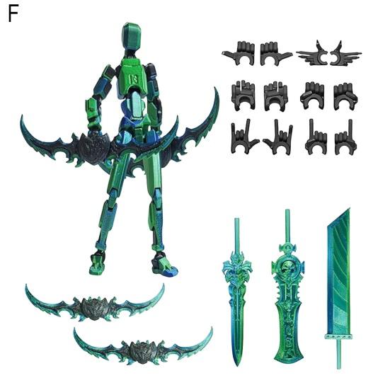 3D Printed Robot Action Figure with Accessories Movable Joints Robot Model Toy Articulated Dummy Figurine Decoration Ornament