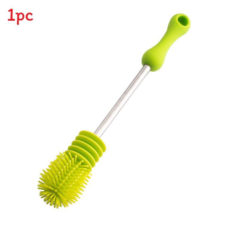 Food Grade Silicone Bottle Brush With Long Handle Baby Cup Cleaning Tool For Daily Use