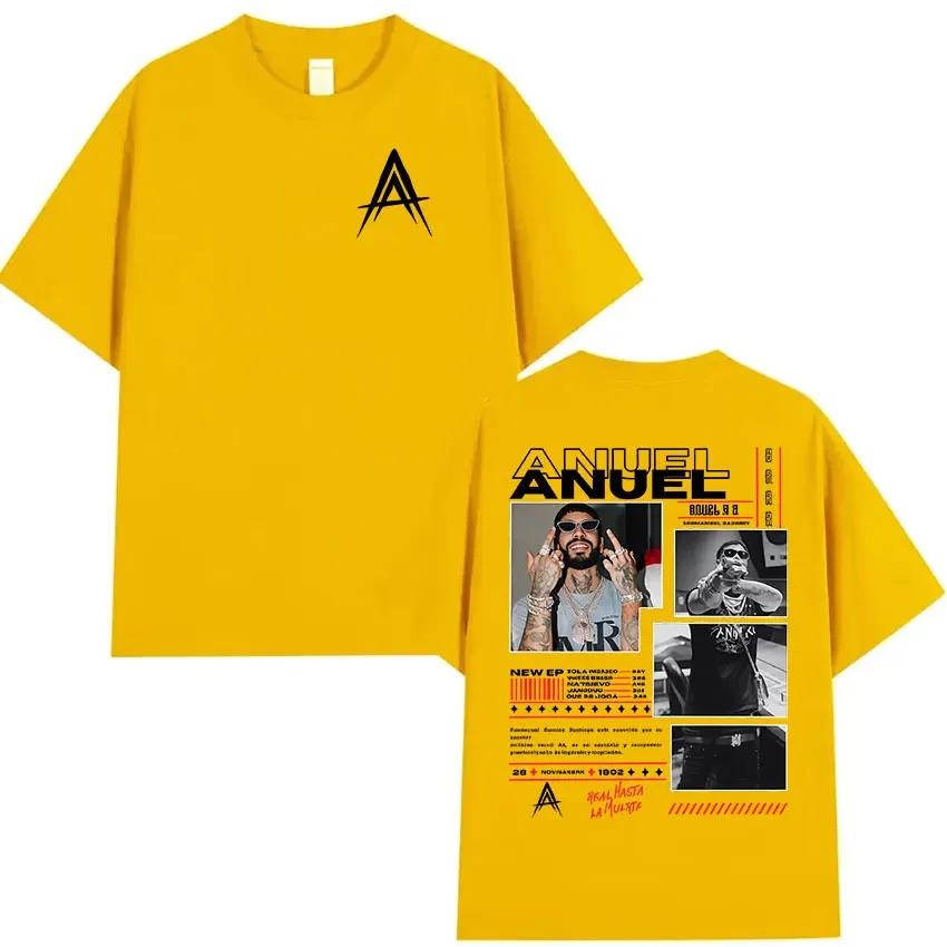 Rapper Anuel AA Album 2025 Graphic T Shirt Unisexs Hip Hop Gothic Retro Short Sleeve TShirts Clothing High Quality Cotton Tshirt
