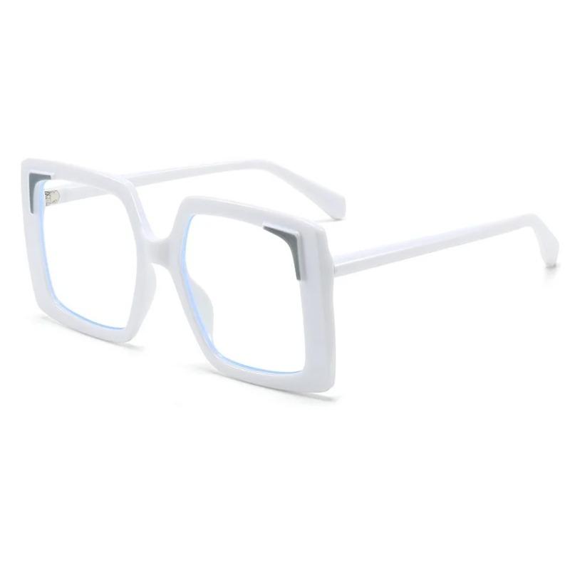 Coolfang Fashion Square Glasses Frame Anti Blue Light Computer Glasses For Women Large Frame Protective Eyewear