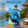Serviette de Plage Aventure Avec Mateo Le Petit Bus, Séchage Rapide, Facile d'Entretien, Convient aux Vacances Fitness et Plage, Essentiel de Sport