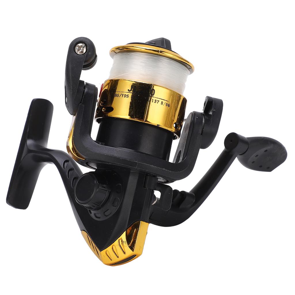 Fishing Spinning Reel Metal Spool 3BB Ball Bearings Metal Line Cup with 40M NO.6 LineGolden Fishing Reel with Line
