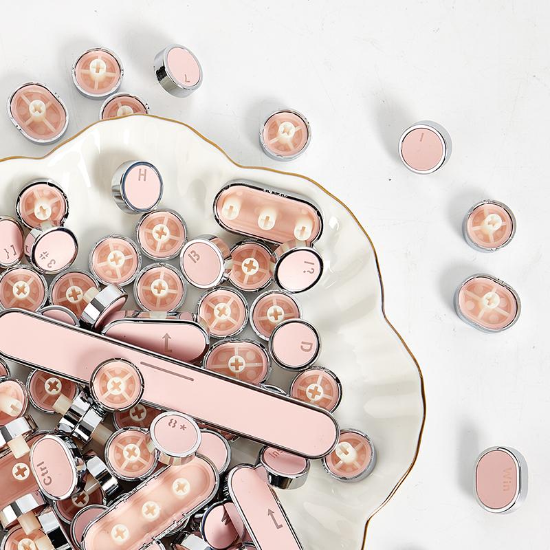 Teclado mecánico retroiluminado con teclas redondas Retro de 104 teclas doble S Diy