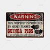 Vintage Tin Attention Animal Warning Signs Metal Sign Plaque Metal Public Retro Wall Decor Garden Park Wild Cave Metal Poster