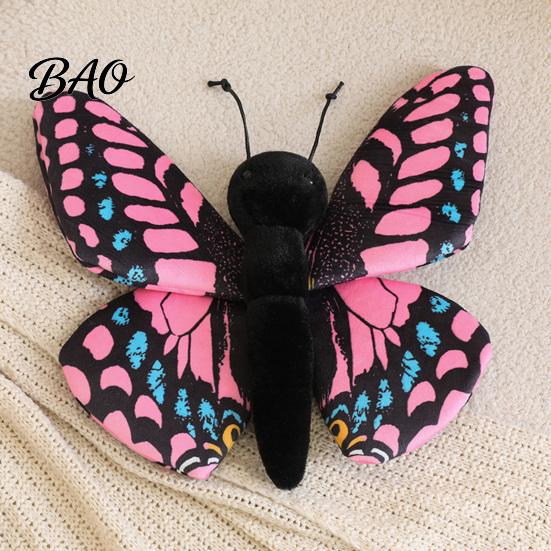 Plush Doll for Girls Realistic 3D Butterfly Toy, Stuffed Throw Pillow, Soft Wing Insect Animal Decor, Gift Kids Girls, Home Ornament Skin Friendly