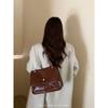 IELGY Brown Messenger Bag, Commuter Soft Leather Large Capacity Shoulder Bag