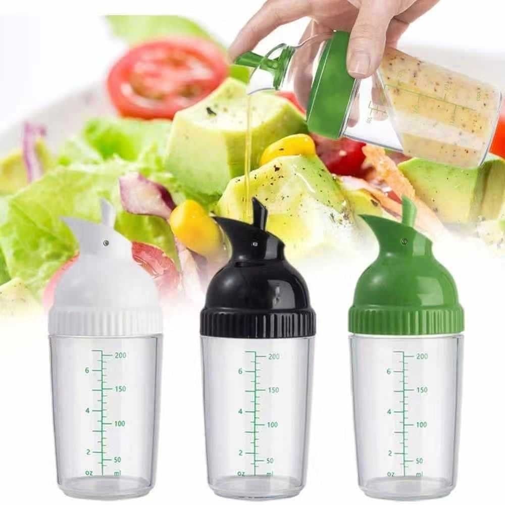 Plastic Salad Dressing Bottle 200ml Seasoning Bottle Practical Sauces Dispenser Home