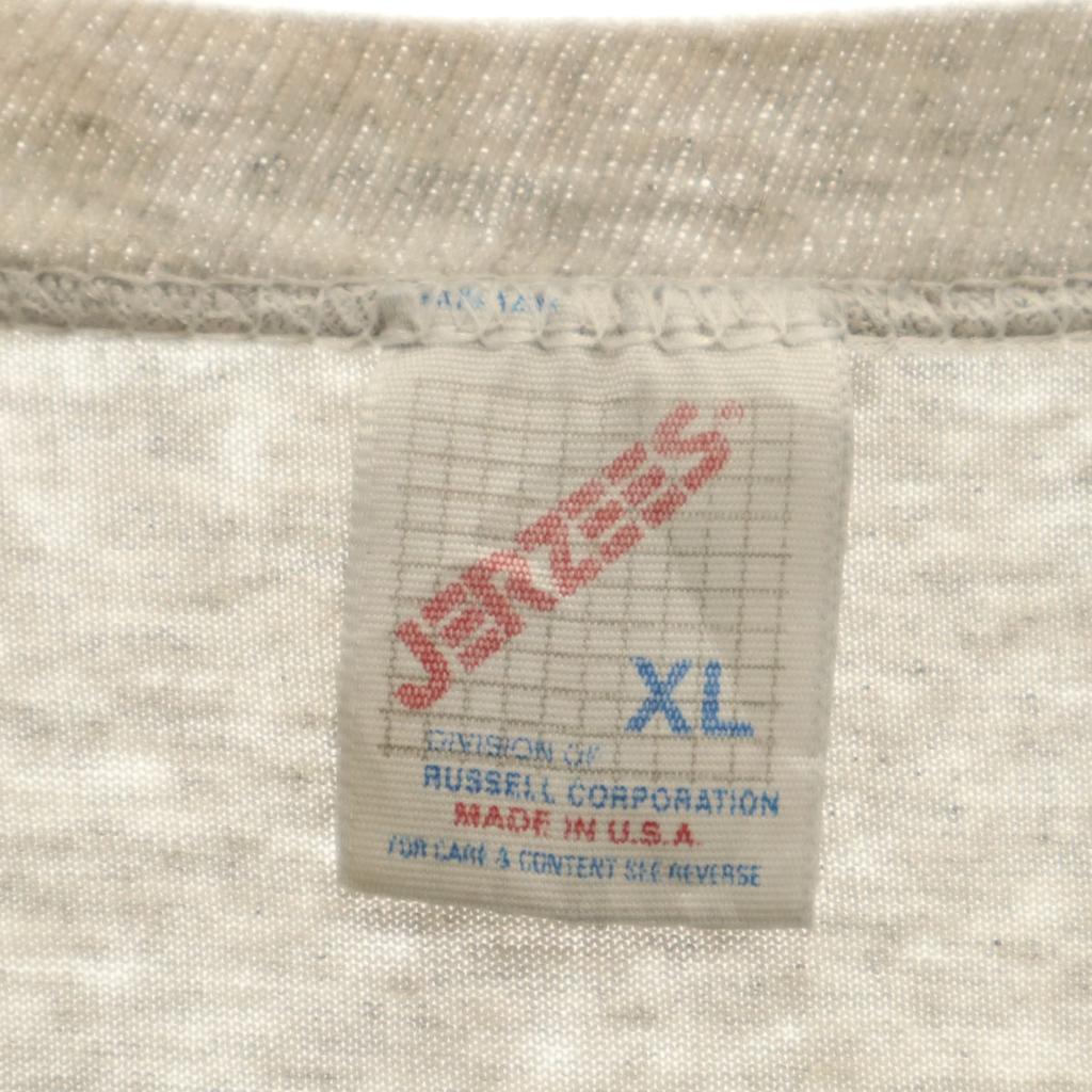 JERZEES 80s Made in USA Old Short sleeve T-shirt XL gray Men's Used