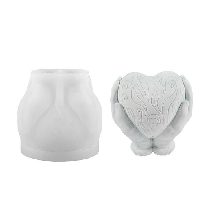 

3D Candle Mold Heart Epoxy Resin Casting Molds for DIY Crafts,Scented Candles 1